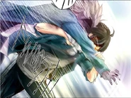 John throwing Gavin out of the window.