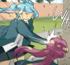 Clio activates her ability by punching her opponent