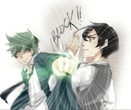 John avoiding Crail's punch