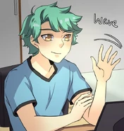 The waving before the scolding