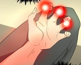 Blyke practices his finger beams.