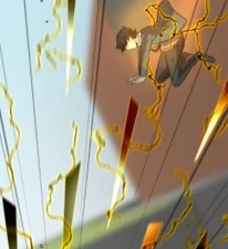 John uses Lightning to electrify his Energy Needles