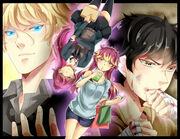 Photo featuring Arlo, Seraphina (then/now) and John