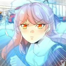 Remi surrounded by electric-blue bolts as she activates Lightning.