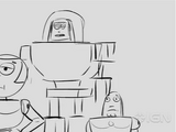 Bizz Leapyear, Buzztron, and Blip Laserfist