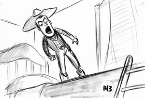 Woody yells at Slinky
