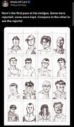 The original tweet by Ryan Ottley, showcasing the original mockup of the Alternate Invincibles