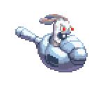 A Rabbid Scooter operated by a Rabbid as seen in the Game Boy Advance version of Rayman Raving Rabbids, also known as a Flying Rabbid.