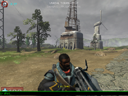 screenshot from aphosfield map from Warfare (a cut unreal warfare/gears of war map), being used under the ut pre-alpha setting instead. Engine 469 of early UE3.