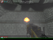 Screenshots from the UT3 pre-alpha already in 2004, before completion of UC2. Known just as Unreal Tournament, just like UT4 pre-alpha. TestDeck. Similar to DeckTest from UT4. A level shell with some pickups. Default map for the game as seen also in the Dedicated server screenshot.