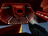 The Shian homeworld level, M07A, early draft version by James Parkman, this and early M07B from the 2000 pre-alpha are the only surviving maps from this mission. Here, the entrance to the tower is shown.