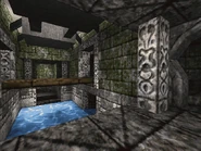 A castle themed map from 1996. The map's name is unknown, though early documents mention a level called the "Swamp Castle" which is believed to be this one.