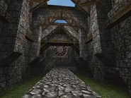 A castle themed map from 1996. The map's name is unknown, though early documents mention a level called the "Swamp Castle" which is believed to be this one.