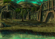 Nali Temple level concept art by Sly