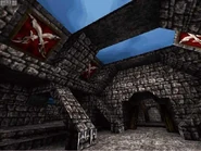 A castle themed map from 1996. The map's name is unknown, though early documents mention a level called the "Swamp Castle" which is believed to be this one.