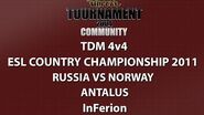 UT2004 TDM 4v4 - ESL Country Championship '11 - Team Russia vs Team Norway - Antalus - InFerion