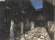 A castle themed map from 1996. The map's name is unknown, though early documents mention a level called the "Swamp Castle" which is believed to be this one.