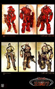 Ronin and Iron Guard concept art.