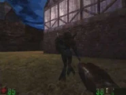 the clean bandages are seen towards the end of the video on the table with the skaarj trooper, mistakenly referred to as Krall here.