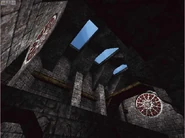 A castle themed map from 1996. The map's name is unknown, though early documents mention a level called the "Swamp Castle" which is believed to be this one.