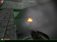 Screenshots from the UT3 pre-alpha already in 2004, before completion of UC2. Known just as Unreal Tournament, just like UT4 pre-alpha. TestDeck. Similar to DeckTest from UT4. A level shell with some pickups. Default map for the game as seen also in the Dedicated server screenshot.