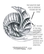 Concept art of the Pinwheel Fish.