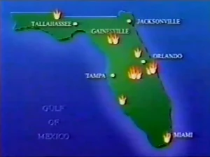 Locations of the church fires