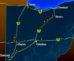 Map of where victims were dumped