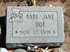 Baby jane doe headstone