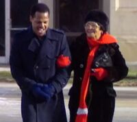 Tony with grandma after release