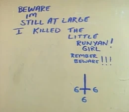 Message found in laundromat bathroom