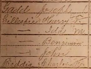 Census record of john gillespie