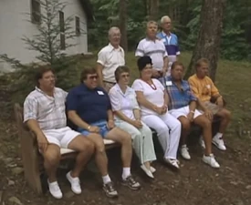 Hinkle siblings and Jackie (center) with Martha's sons