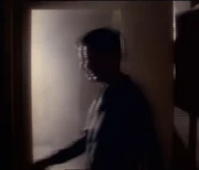 Still from "Unsolved Mysteries" episode reenacting the ghost man seen by Kay
