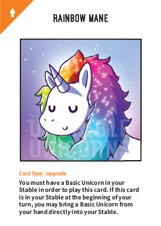 Unicorn With Rainbow Mane