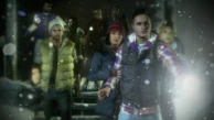 Sam with the other characters in the 2012 version of the game.