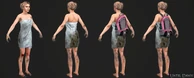 Sam's character model (towel, luggage).