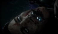 Matt drowning in his own blood after being impaled in the throat.