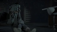 The Psycho dragging Ashley away.
