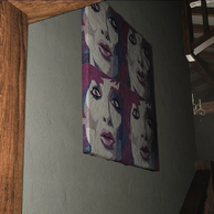 A painting resembling the work of Andy Warhol.
