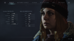 Ashley's Starting Status Screen
