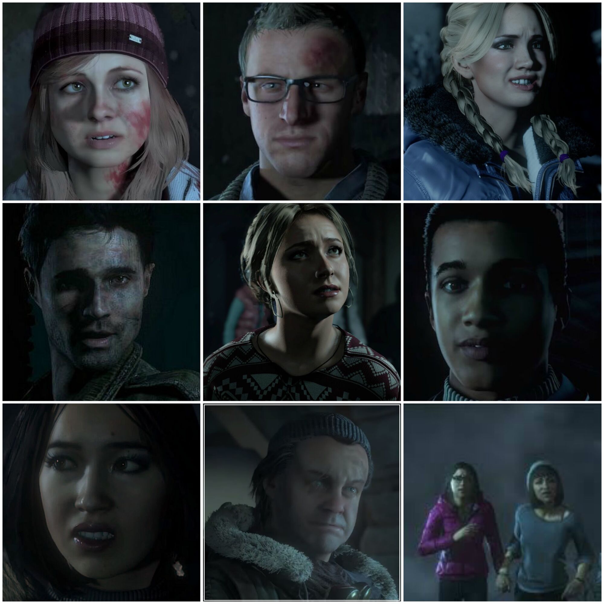 Until dawn персонажи. Until Dawn дожить до рассвета. Сэм из игры дожить до рассвета.