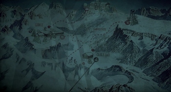 A map of the mountain found in the cable car station.