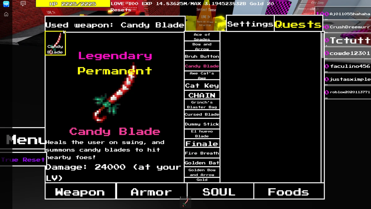 Candy Blade Untitled UTMM Game Wiki Fandom