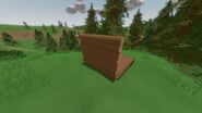 A placed Maple Wall without any Pillars.