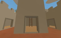 The entrance to the central tower.