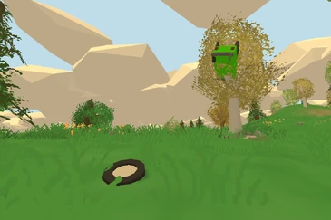 The good-driven Offroader stuck in a tree.