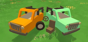 Offroader parts in the editor.