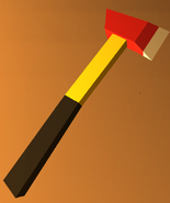 The Fire Axe's old model. Notice the gray tip.