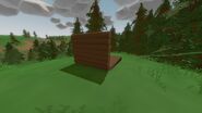 A placed Pine Wall without any Pillars.